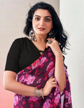 Purple Floral Saree