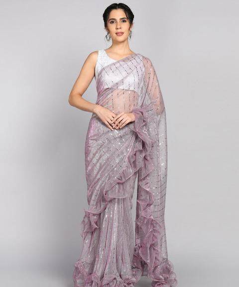Frill Net Saree