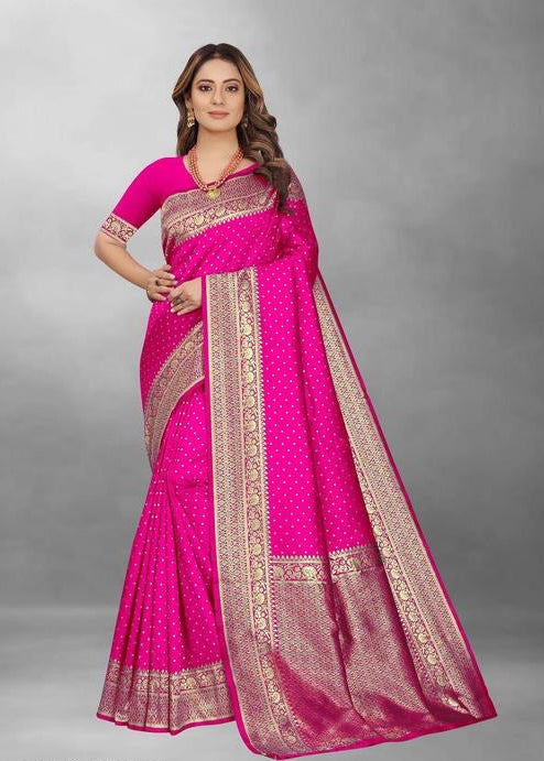 Printed Banarasi Silk Saree