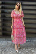 Printed Flared Dress