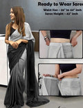 Ready to wear Dual Colour Satin Saree