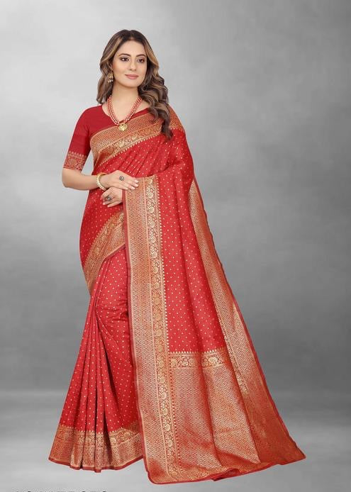Printed Banarasi Silk Saree