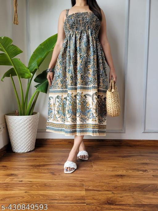 Printed Cotton Dress