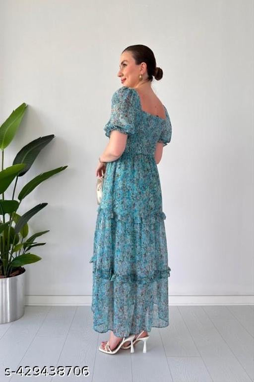 Printed Flared Dress