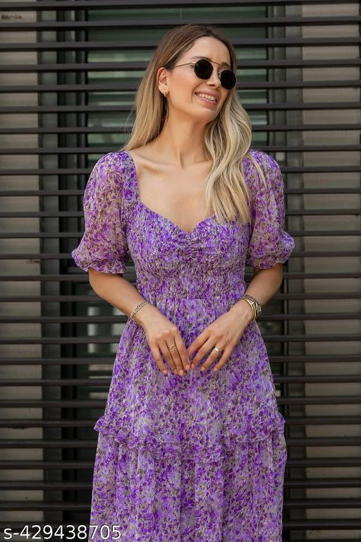 Printed Flared Dress
