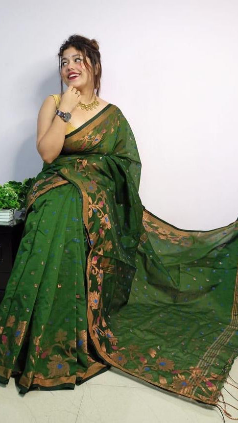 Pretty Green Saree