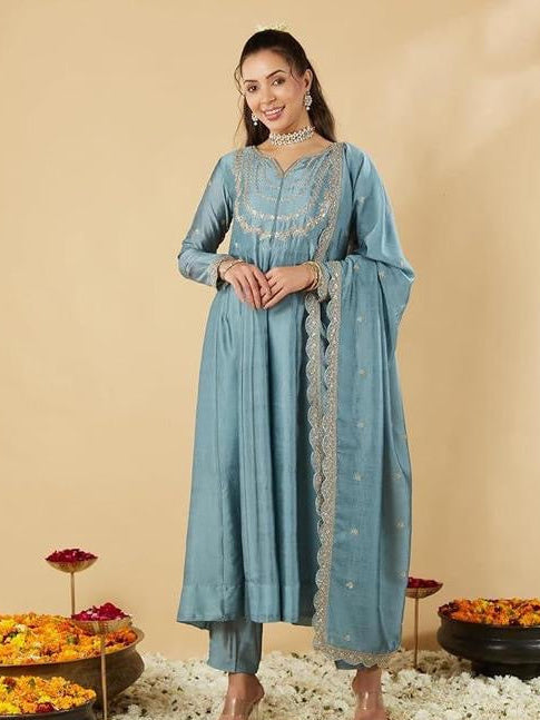 Silk Anarkali Dress