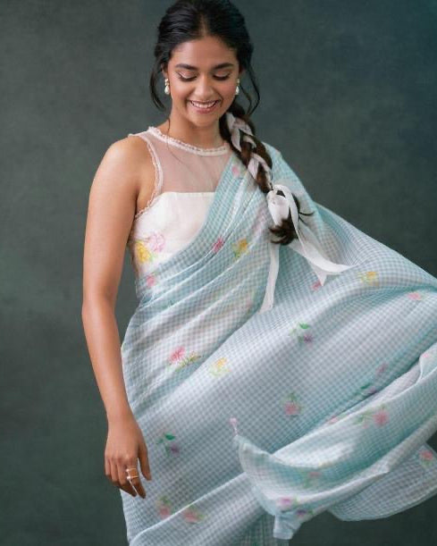 Sky Blue Saree