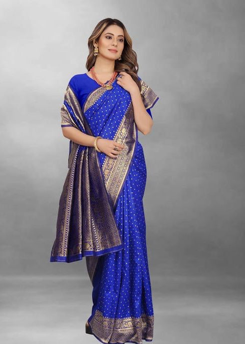 Printed Banarasi Silk Saree
