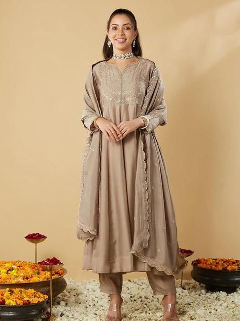 Silk Anarkali Dress