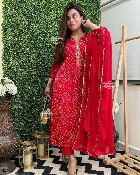 Leheriya Pant Suit Set