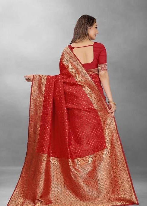 Printed Banarasi Silk Saree