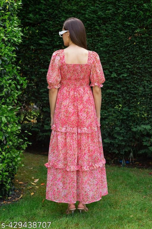 Printed Flared Dress