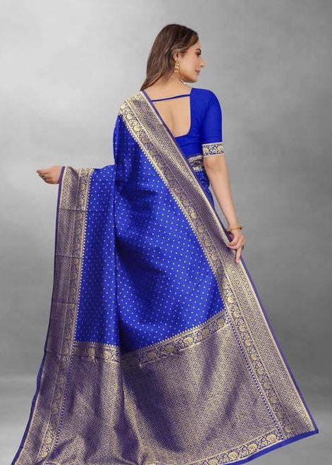 Printed Banarasi Silk Saree