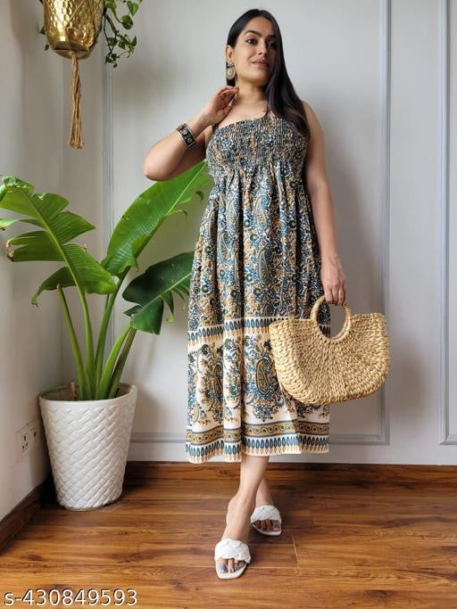 Printed Cotton Dress