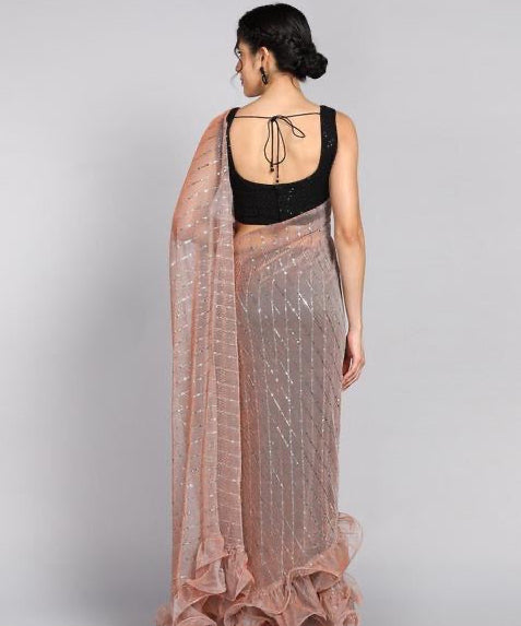 Frill Net Saree