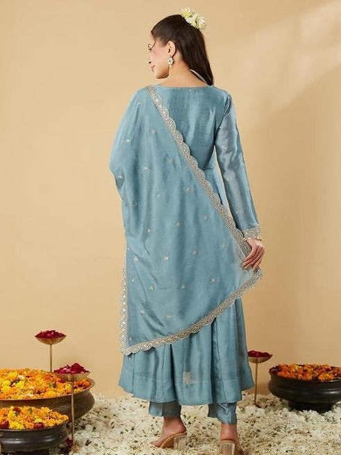 Silk Anarkali Dress