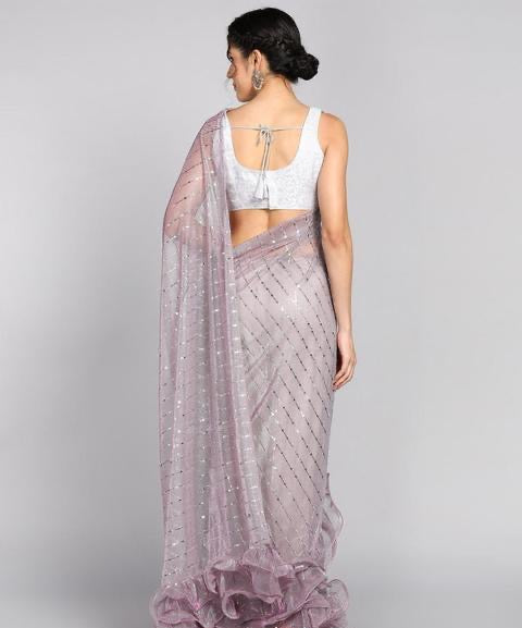 Frill Net Saree