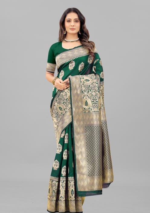 Floral Banarasi Silk Saree