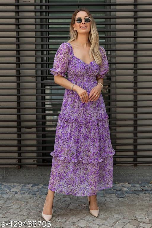 Printed Flared Dress