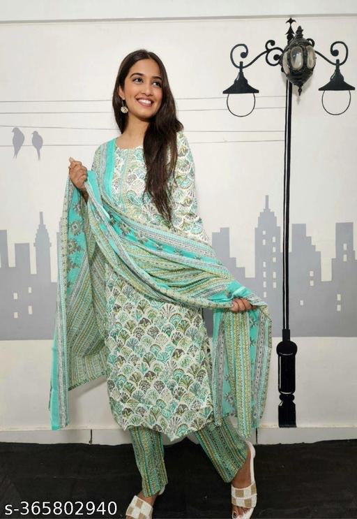 Silk Printed Suit Set