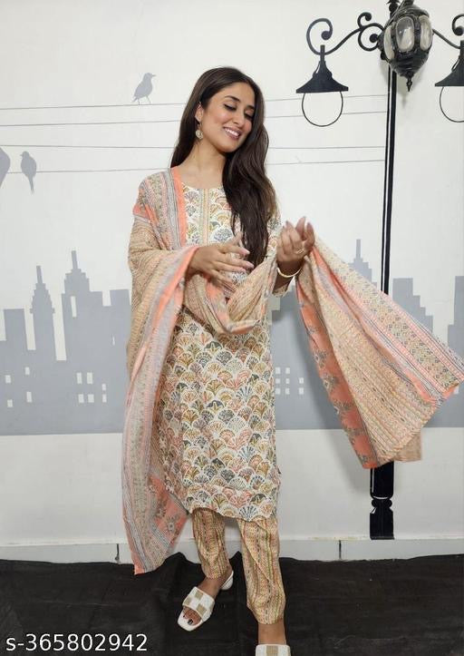Silk Printed Suit
