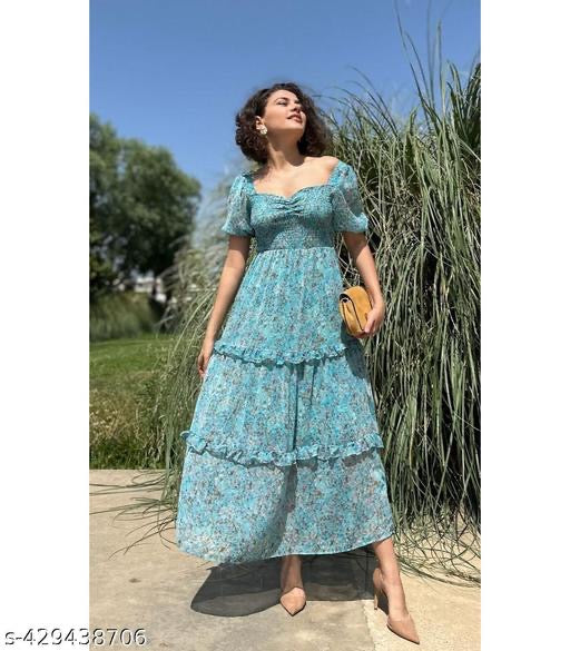 Printed Flared Dress