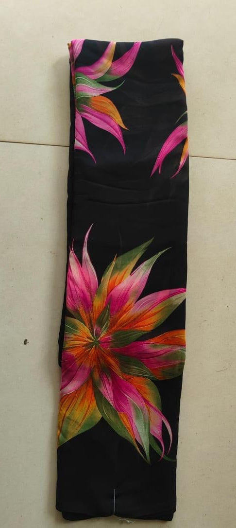 Georgette Floral Saree