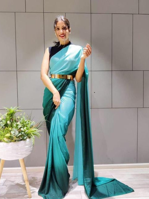 Ready to Wear Satin Saree