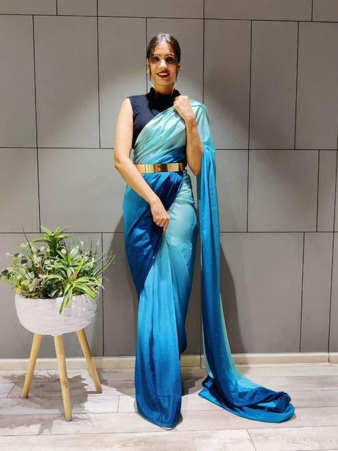 Ready to Wear Satin Saree