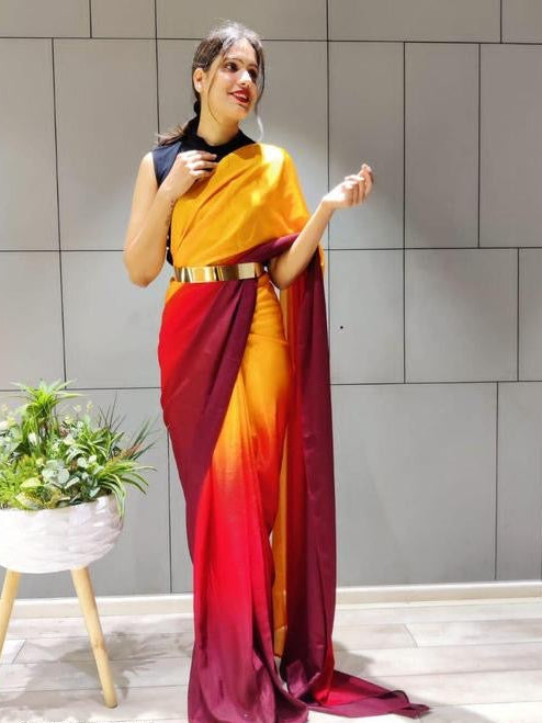 Ready to Wear Satin Saree